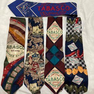 Vintage Tabasco 90's Collection 5 Ties one price